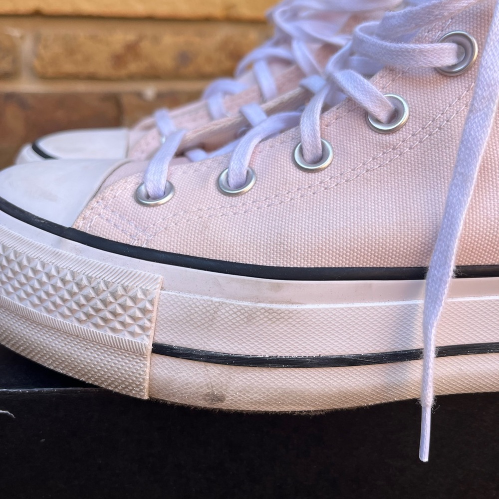 Converse Classic High-Top Platform Canvas Sneakers - Pink - Sz 7 - Picture 15 of 15